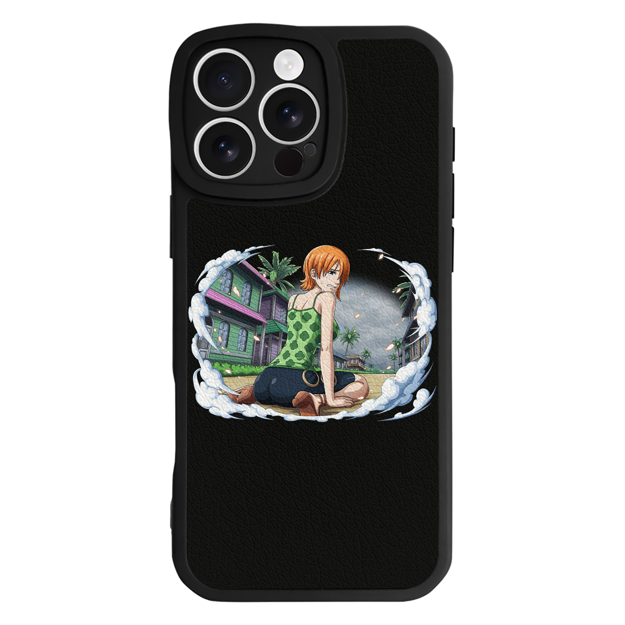 （画像用） ワンピース ナミ ONE PIECE Nami 【iPhone 16シリーズ対応】シリコンスマホケース（レザー調） 材質：シリコン